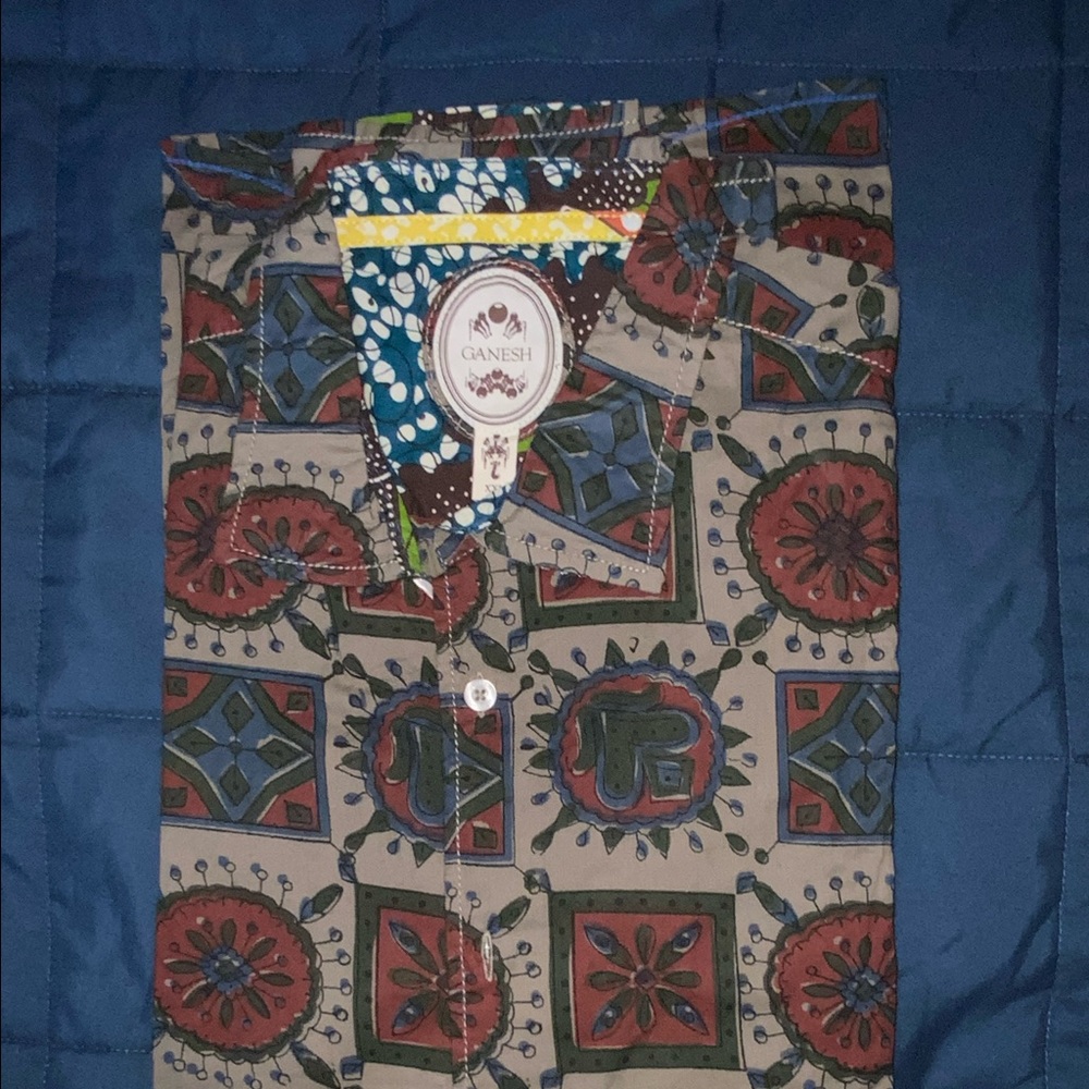 Beautiful Ganesh shirt cotton nice print Size 2xl